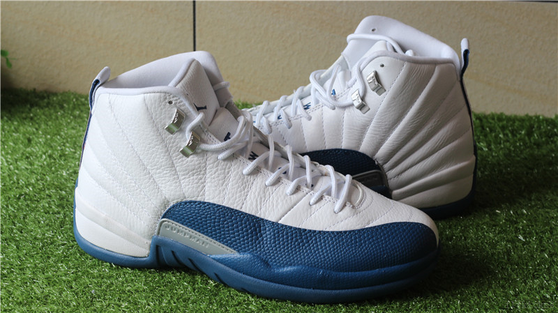 Authenitc Air Jordan 12 Retro White French Blue